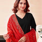 Rayon Dyed Straight Kurta with Pant & Dupatta