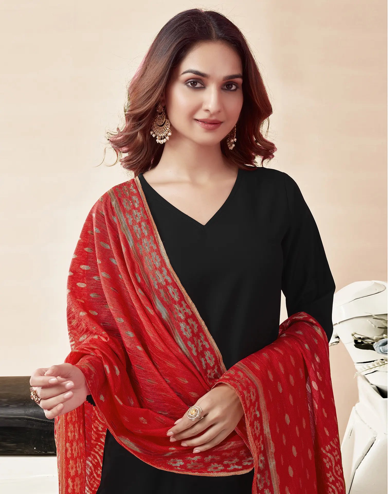 Poly Rayon Plain Straight 3 Piece Kurta Set
