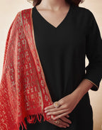 Poly Rayon Plain Straight 3 Piece Kurta Set