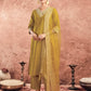 Cotton Blend Embroidered Straight Kurta with Pant & Dupatta
