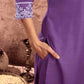 Cotton Blend Embroidered Straight Kurta with Pant & Dupatta