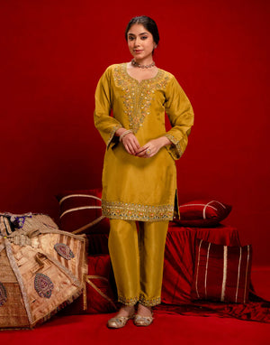 Shimmer Sequence Round Neck Co-ords Set
