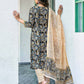 Rayon Floral Printed and Printed Fabric Lace Straight Kurta with Pant & Dupatta
