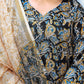 Rayon Floral Printed and Printed Fabric Lace Straight Kurta with Pant & Dupatta