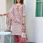 Rayon Floral Printed and Printed Fabric Lace Straight Kurta with Pant & Dupatta