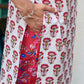 Rayon Floral Printed and Printed Fabric Lace Straight Kurta with Pant & Dupatta