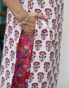 Viscose Rayon Floral Print Straight 3 Piece Kurta Set
