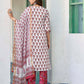 Rayon Floral Printed and Printed Fabric Lace Straight Kurta with Pant & Dupatta