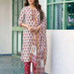 Rayon Floral Printed and Printed Fabric Lace Straight Kurta with Pant & Dupatta
