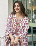 Viscose Rayon Floral Print Straight 3 Piece Kurta Set
