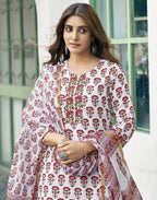 Viscose Rayon Floral Print Straight 3 Piece Kurta Set
