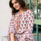 Rayon Floral Printed and Printed Fabric Lace Straight Kurta with Pant & Dupatta
