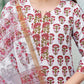 Rayon Floral Printed and Printed Fabric Lace Straight Kurta with Pant & Dupatta