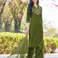 Silk Blend Sequence Embroidery Work and Lace A-Line Kurta with Pant & Dupatta
