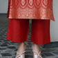 Silk Blend Jacquard Straight Kurta with Pant & Dupatta