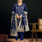 Silk Blend Woven Straight Kurta with Pant & Dupatta