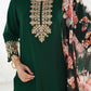 Silk Blend Embroidery, Sequence Work and lace Straight Kurta with Pant & Dupatta