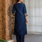 Silk Blend Embroidery, Sequence Work and lace Straight Kurta with Pant & Dupatta