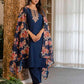 Silk Blend Embroidery, Sequence Work and lace Straight Kurta with Pant & Dupatta