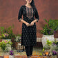 Chinnon Embroidered Straight Round Neck Kurta with Pant & Dupatta