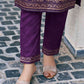 Cotton Blend Foil Printed and Gota Lace Straight Kurta with Pant & Dupatta