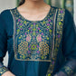 Cotton Blend Foil Printed and Gota Lace Straight Kurta with Pant & Dupatta