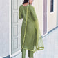Silk Blend Sequence Embroidery Work and Lace Straight Kurta with Pant & Dupatta