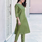 Silk Blend Sequence Embroidery Work and Lace Straight Kurta with Pant & Dupatta
