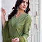 Silk Blend Sequence Embroidery Work and Lace Straight Kurta with Pant & Dupatta