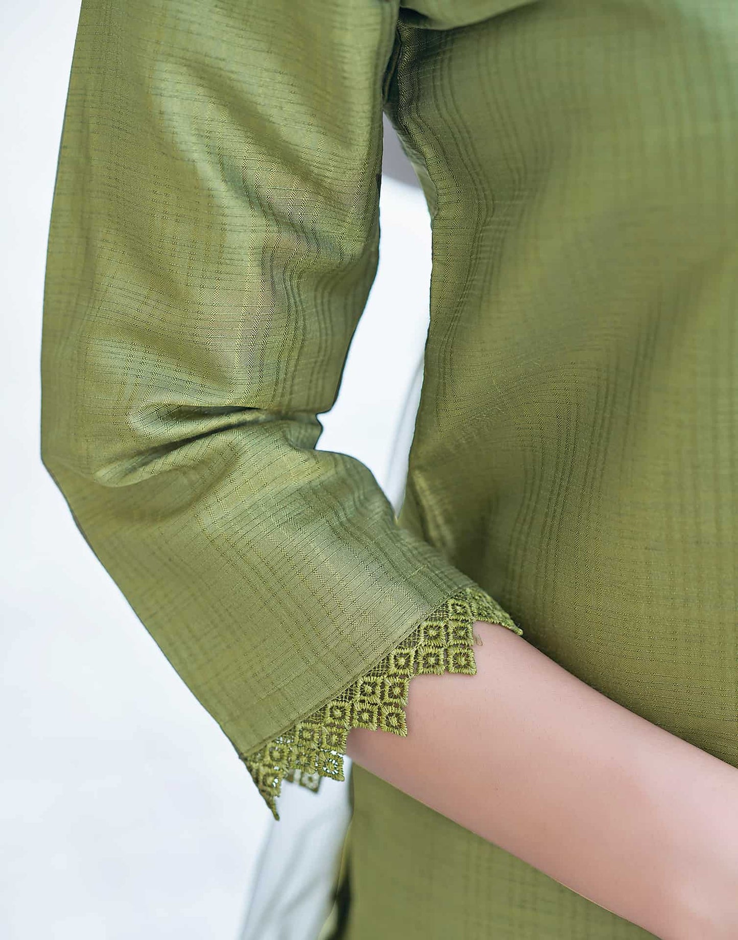 Silk Blend Sequence Embroidery Work and Lace Straight Kurta with Pant & Dupatta