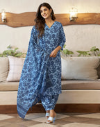 Cotton Blend Printed Straight 3 Piece Kurta Set