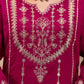 Pink Silk Embroidered Kurta Set with Pant & Dupatta