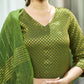 Art Silk Woven Straight Kurta with Pant & Dupatta