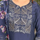 Silk Blend Embroidered Straight Kurta with Pant & Dupatta