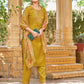 Silk Blend Embroidered Straight Kurta with Pant & Dupatta