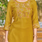 Silk Blend Embroidered Straight Kurta with Pant & Dupatta