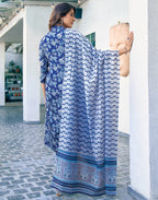 Viscose Rayon Floral Print Straight 3 Piece Kurta Set