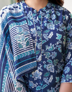 Viscose Rayon Floral Print Straight 3 Piece Kurta Set