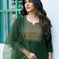 Silk Blend Dyed, Sequence Embroidery Work and Gota Lace Straight Kurta with Pant & Dupatta