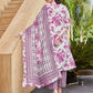 Rayon Floral Printed and Printed Fabric Lace Straight Kurta with Pant & Dupatta
