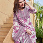 Rayon Floral Printed and Printed Fabric Lace Straight Kurta with Pant & Dupatta