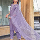 Cotton Blend Embroidered Straight Kurta with Pant & Dupatta