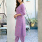 Rayon Printed Straight Kurta with Pant & Dupatta