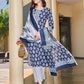Rayon Floral Printed and Printed Fabric Lace Straight Kurta with Pant & Dupatta