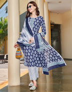 Viscose Rayon Floral Print Straight 3 Piece Kurta Set