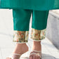 Silk Blend Sequence Embroidery Work and Lace Straight Kurta with Pant & Dupatta