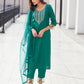 Silk Blend Sequence Embroidery Work and Lace Straight Kurta with Pant & Dupatta