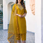 Silk Blend Sequence Embroidery Work and Lace Straight Kurta with Pant & Dupatta