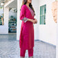 Silk Blend Sequence Embroidery Work and Lace Straight Kurta with Pant & Dupatta
