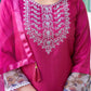 Silk Blend Sequence Embroidery Work and Lace Straight Kurta with Pant & Dupatta